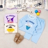 Set 3 bộ cotton dài tay Sanrio Kuromi, Cinnamoroll tông màu xanh, tím, vàng