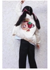 Áo bomber Zara trần bông Hello Kitty màu kem