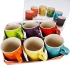 Set 6 cốc sứ sắc màu hãng Le Creuset