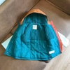 Áo raincoat George dư xịn lót lông phối màu xanh-cam