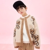 Áo khoác len cardigan gấu MLB 2 màu nâu be, hồng