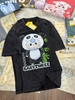 Áo phông ĐEN cotton cộc tay loang IOSTEE Baby Three Panda