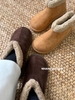 Boot da lộn lót lông hai màu nâu đậm, nâu nhạt cho bé