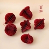 Set 10 đèn lồng giấy màu đỏ
