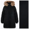 Áo parka mũ lông Zara màu đen dáng dài cho nữ