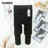 Quần tất GU 300D lót nỉ lông màu đen