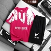 Bộ cộc tay loang New York Nike nhiều màu quần sooc đen