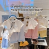 Bộ cộc tay Hone Baby nelpuere họa tiết Nơ quần dài 3 màu hồng, vàng, xanh