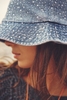 Mũ bucket jean đính đá ZARA