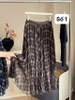 Chân váy kẻ caro freesize màu nâu