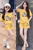 Bộ cộc tay SIZE MẸ MBCKIDS con ngựa Lucky Horse 3 màu vàng, hồng, navy