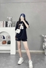 Bộ cotton H&M cộc tay Steve gấu 5 màu navy, hồng, đen, kem ghi
