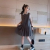 Váy polo sát nách màu xám size đại cho bé lớn