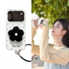 Combo 3 món ốp case hoa chấm bi (ốp + charm+ dây)