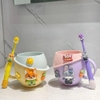 Set 2 cốc Zootopia cáo thỏ kèm bàn chải
