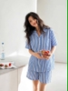 Bộ pyjama GUESS cộc tay caro 4 màu