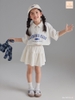 Bộ Jam&Jenny áo polo babytee và chân váy xoè Shining Kids 2 màu tím và trắng bé gái