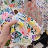 Váy lanh hai dây 6 mẫu cho bé gái