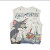 Áo phông sát nách cotton Tom&Jerry màu trắng