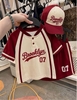 Bộ thể thao cộc tay cổ tàu Brooklyn 07 màu đỏ và Players 98 đen KÈM MŨ