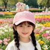 Mũ lưỡi trai gắn gấu bông hoạt hình các màu Hello Kitty, Twinkle, Pooh, Minnie
