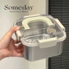 Set 2 hộp inox 1800ml có nắp đựng thực phẩm