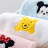 Set 5 khăn mặt lông cừu san hô thêu hình Disney
