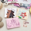 Set 3 áo dài tay cotton raglan tone hồng gấu, hoa...