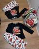 Bộ cotton dài tay MC QUEEN 95 đen trắng cho bé trai