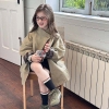 Áo khoác kaki style Hàn ống tay phối caro