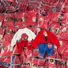 Set 2 bộ cotton dài tay Spiderman phối đỏ, trắng, xanh mix quần nỉ