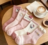 Set 10 đôi tất Hello Kitty tông hồng, trắng