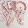 Set 10 đôi tất Hello Kitty tông hồng, trắng