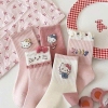 Set 10 đôi tất Hello Kitty tông hồng, trắng