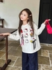 Áo thun dài tay trắng hình Hello Kitty đính nơ