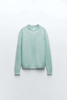 Áo len Zara basic cổ tròn 5 màu hồng, xanh mint, be, ghi đậm, ghi nhạt