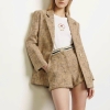 Áo khoác Sandro dạ tweed màu vàng