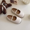 Giày búp bê bệt vintage quai chun 3 màu đen, trắng, bạc