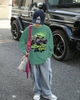 Bộ áo cotton Monster Truck xanh lá quần jeans ELAINE