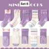 Set 5 đôi tất chống trơn trượt 10 mẫu cho bé trai, bé gái