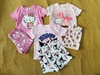Bộ cotton cộc tay quần sooc H&M Sanrio bé gái nhiều mẫu Kuromi, Cinnamoroll, Hello Kitty