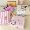 Chăn cotton dệt kim 3 size mẫu Kuromi, Hello Kitty, Cinnamoroll, My Melody