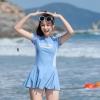 Bộ bơi váy YLIKE Surfing Orange Whale kèm quần 2 màu hồng, xanh