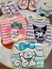 Váy cánh tiên CÓ TÚI kẻ ngang phối trắng hình Cinnamoroll, My Melody, Kuromi