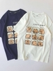 Áo phông cotton Capybara Beemon cộc tay 2 màu xanh và trắng