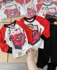 Bộ cotton dài tay Marvel Spiderman áo raglan trắng-đỏ