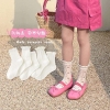 Set 5 đôi tất trắng trơn viền cho bé gái