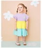 Váy cotton cộc tay Milkmile 2 mẫu đỏ cổ sen kẻ caro, váy phối tím-vàng-xanh