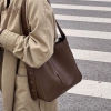 Túi da PU size 27 3 màu đen, nâu đậm, nâu sang