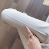 Quần Zara mẹ dáng suông ống rộng màu be